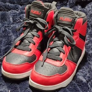 FUBU Boy's Heritage Basketball High-Top Sneakers Red/Black Size 4 Lightly Used